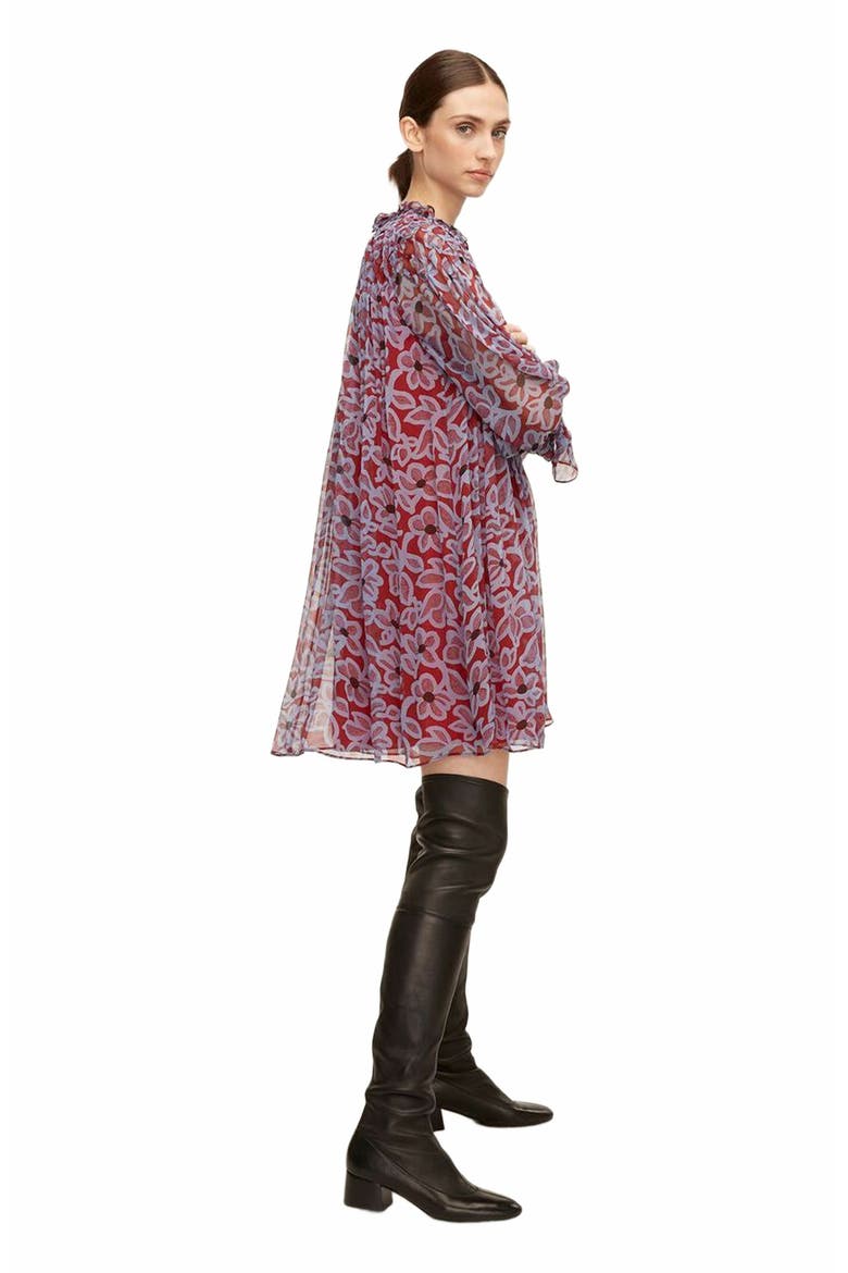 Rebecca Taylor Vera Fleur Chiffon Smocked Dress (Women)