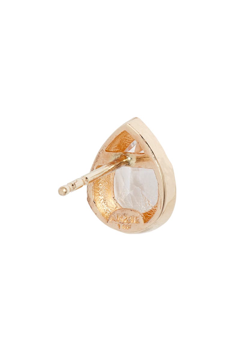 Mélia Pear Stud Earrings, Alternate, color, YELLOW GOLD