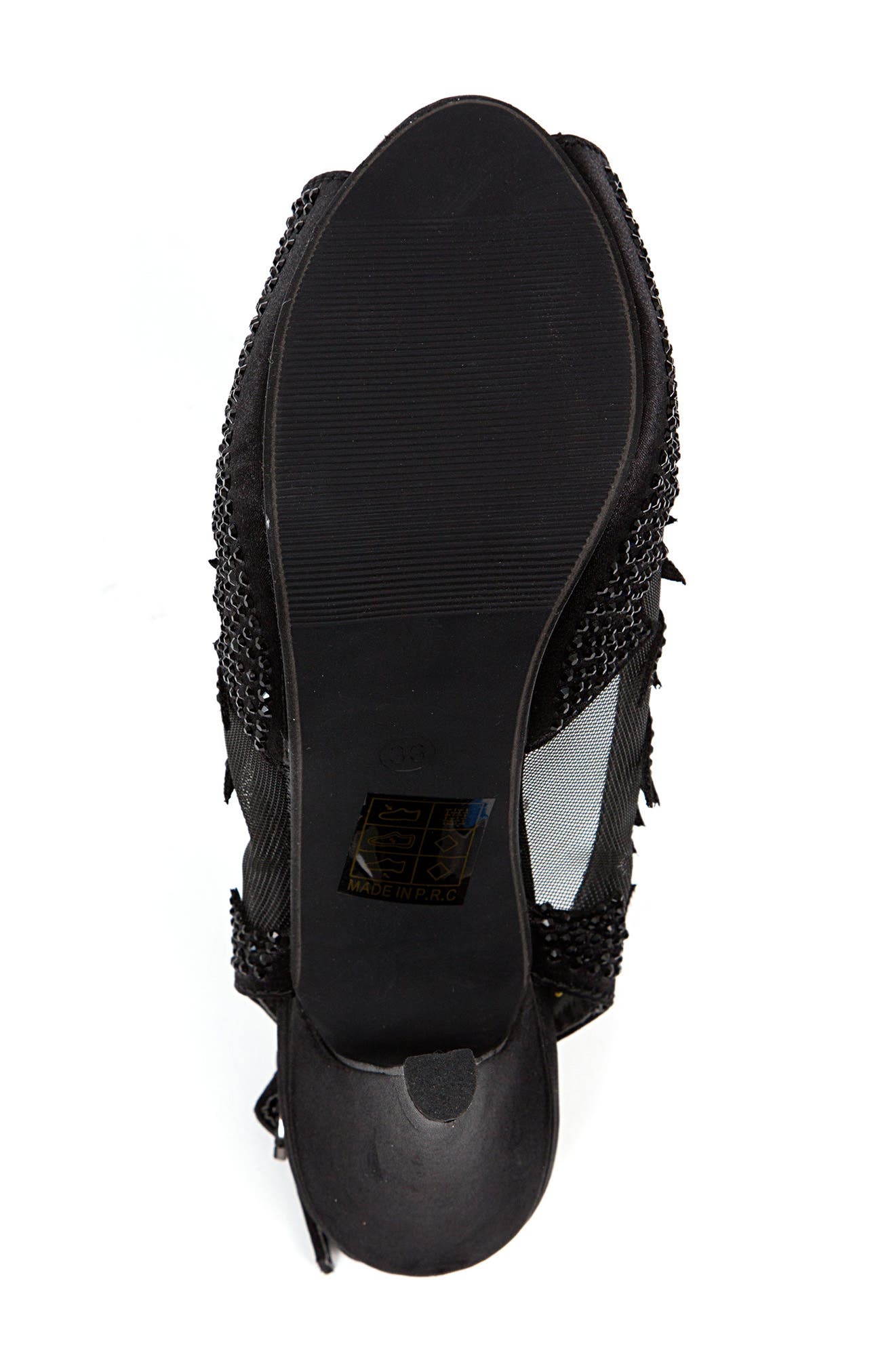 LADY COUTURE Dream Peep Toe Slingback Pump, Alternate, color, Black