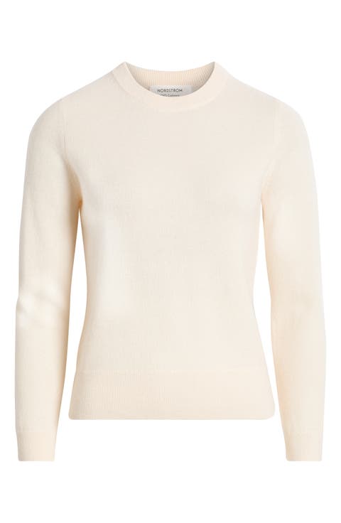 Shrunken Cashmere Crewneck Sweater