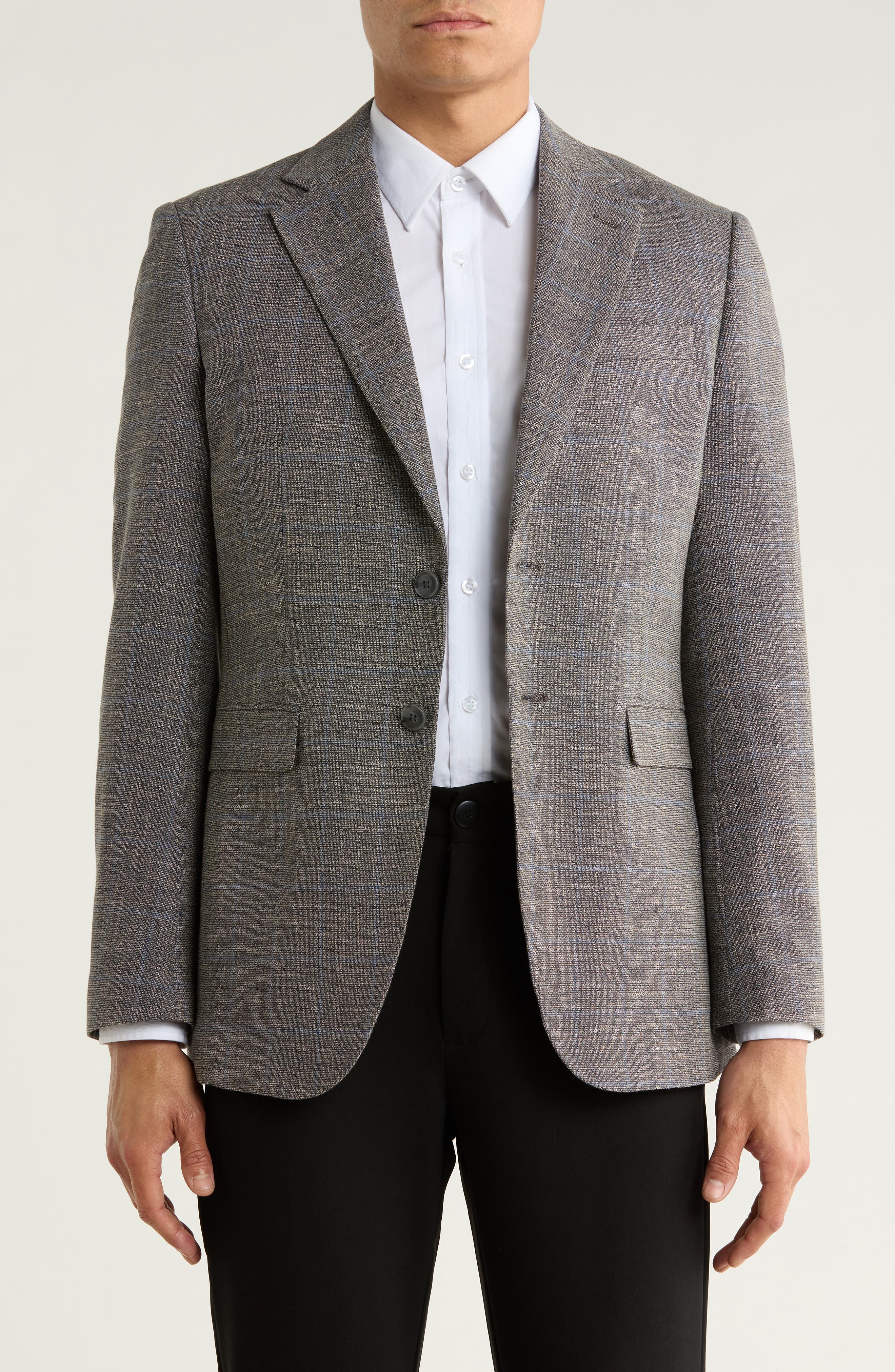 Tahari Slim Fit Plaid Sport Coat