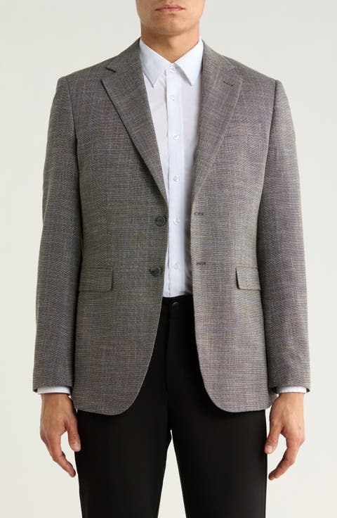 Slim Fit Plaid Sport Coat
