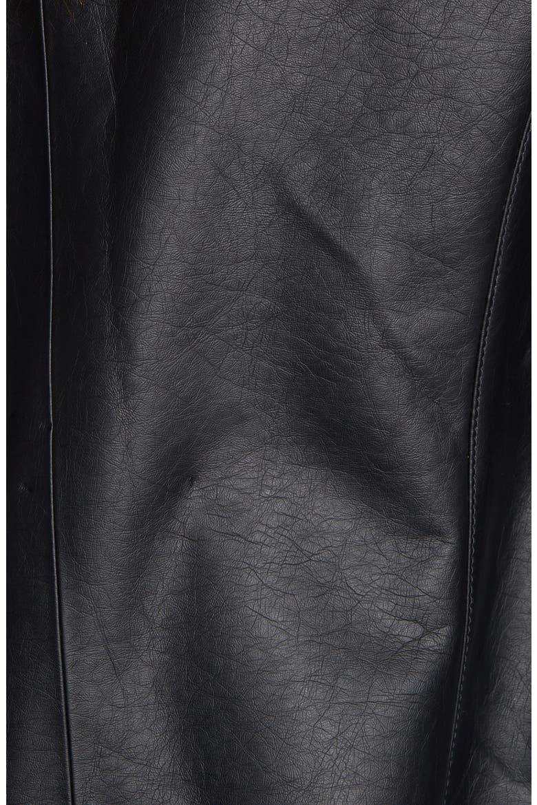 Faux Leather & Faux Fur Moto Jacket, Alternate, color, BLACK IVORY COMBO