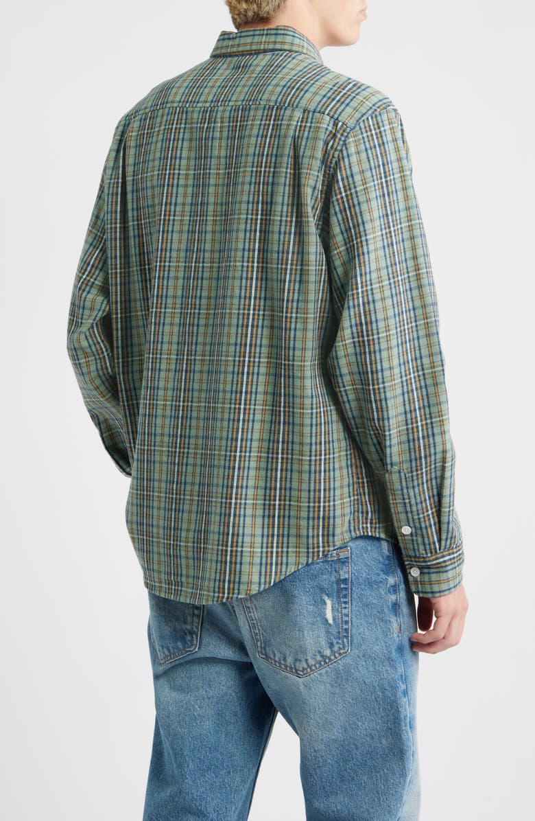 925 Originals Foreman Classic Fit Plaid Flannel Button-Up Shirt, Alternate, color, Green
