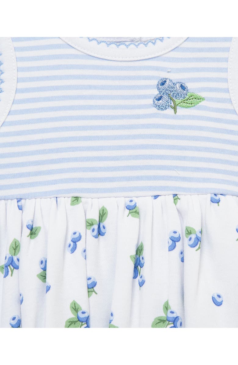 Little Me Kids' Blueberry Cotton Popover & Sun Hat Set, Alternate, color, Blue
