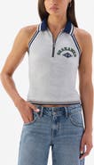 Off Season Collared Halter Tank
