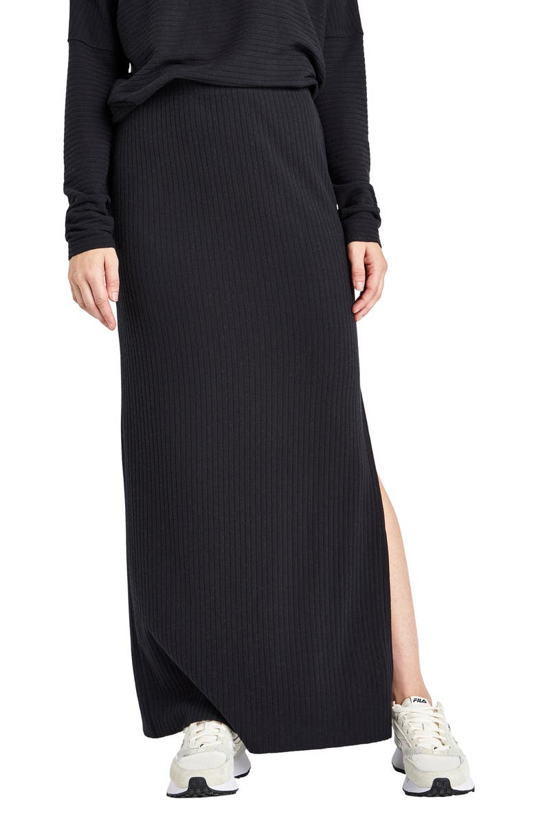 Splendid London Rib Maxi Skirt, Main, color, 