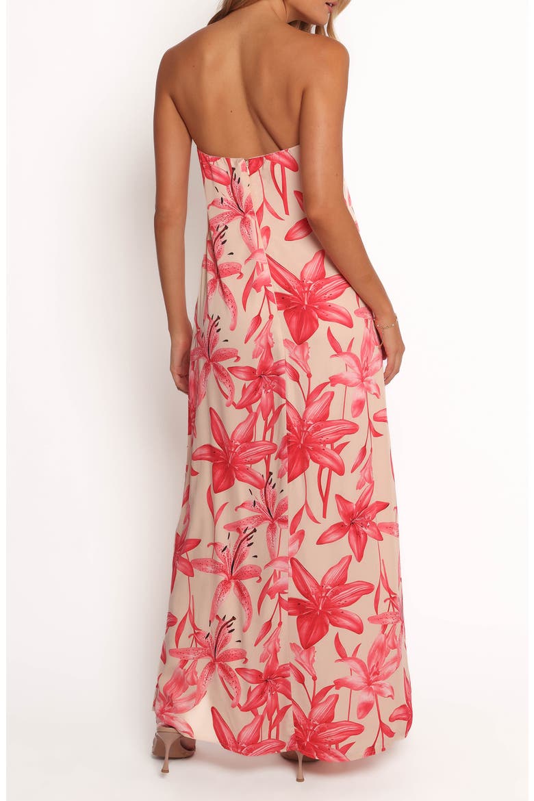 Lani Floral Strapless Maxi Dress, Alternate, color, PINK FLORAL