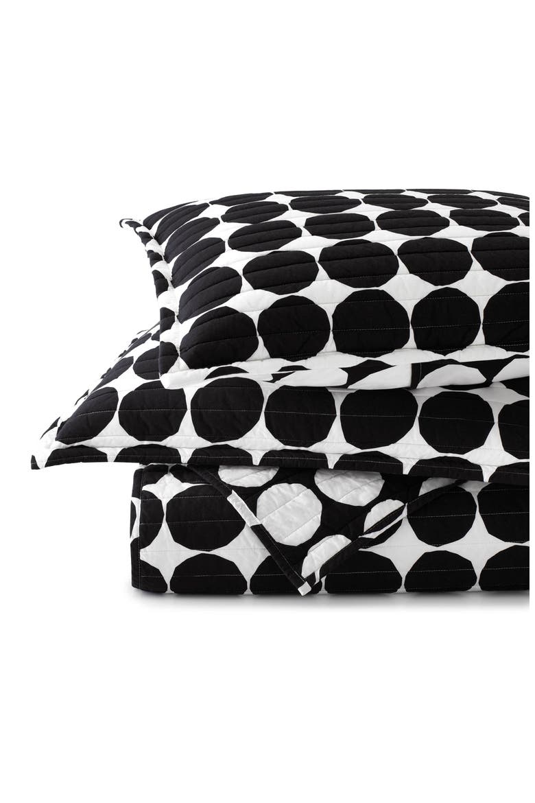 Pienet Kivet Quilt & Sham Set, Main, color, BLACK