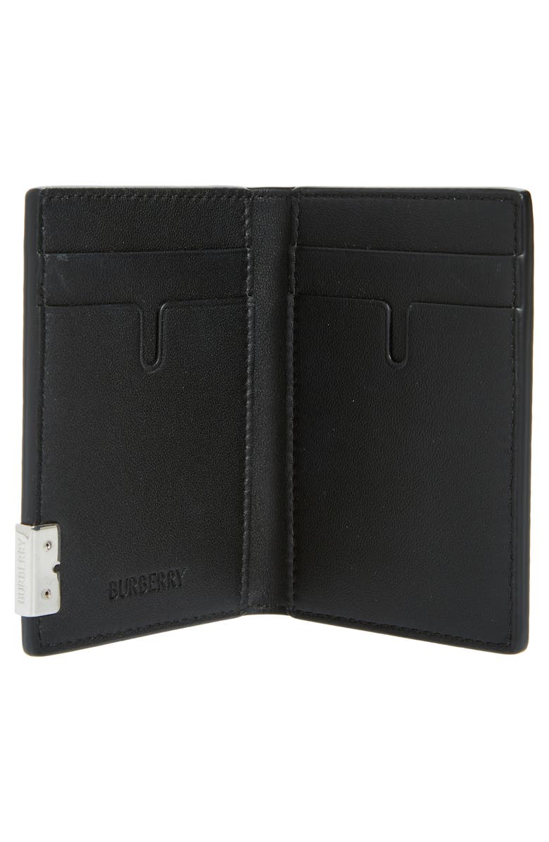 Burberry B Cut Leather Bifold Card Holder, Alternate, color,