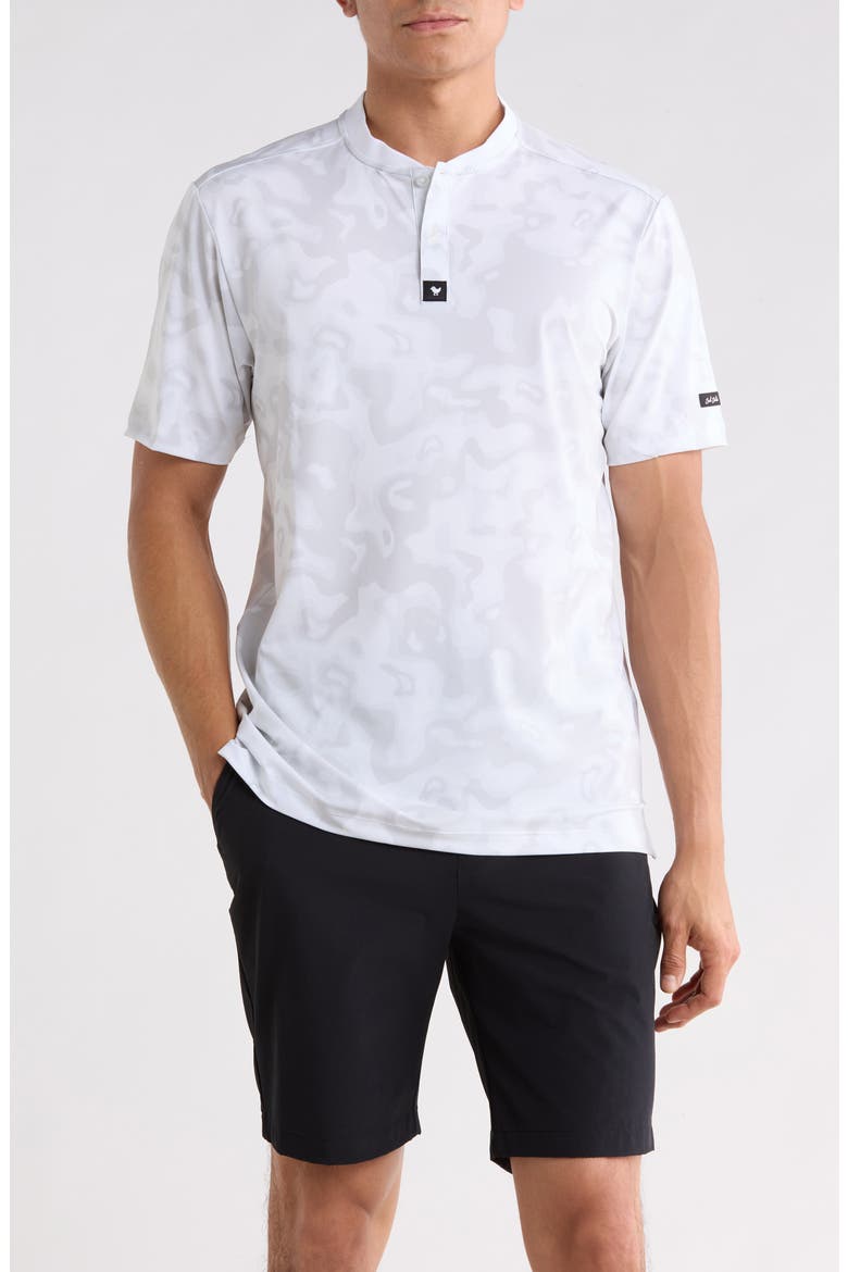 Arctic Rain Print Performance Polo, Main, color, ARCTIC RAIN