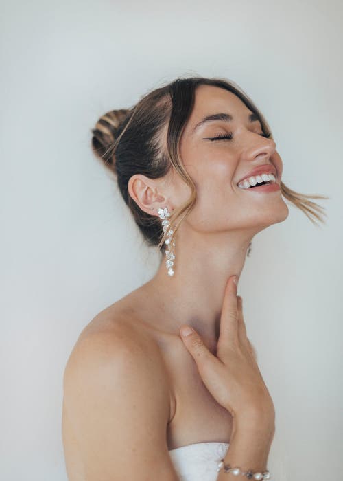 Untamed Petals Promise Crystal Drop Earrings In Metallic
