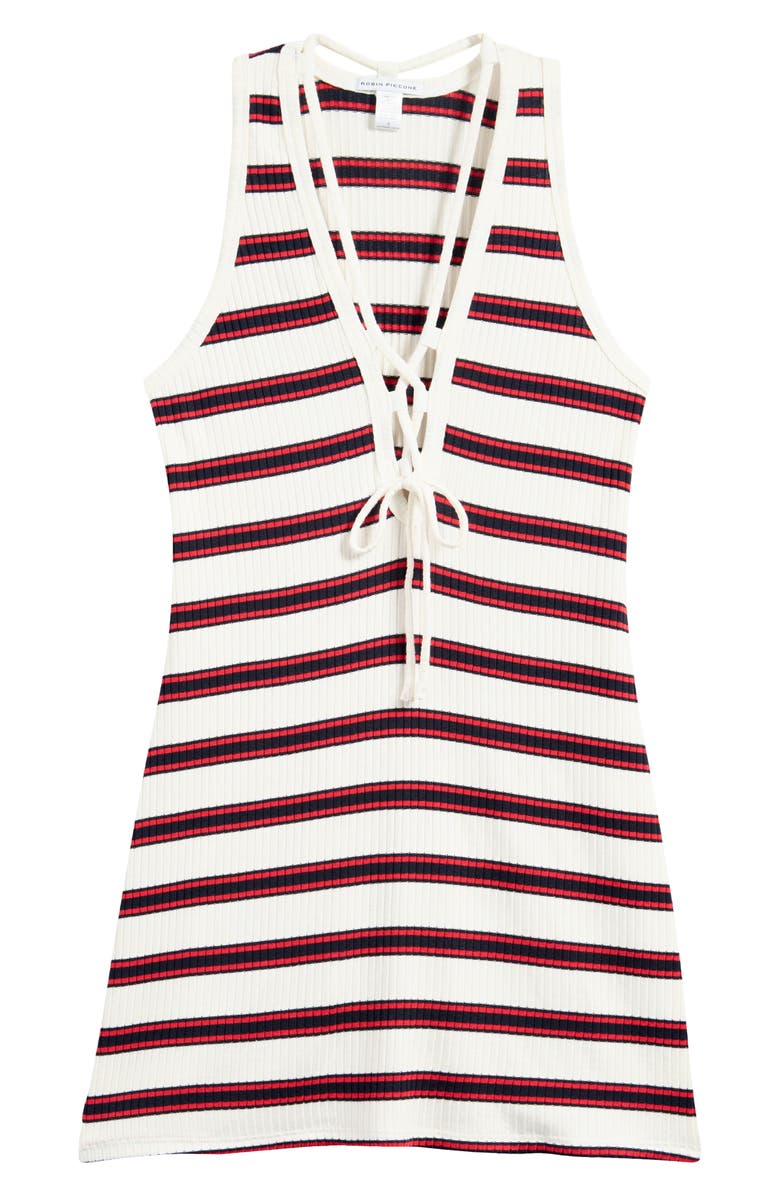 Robin Piccone Amy Stripe Cover-Up Tunic, Alternate, color, Navy-Red
