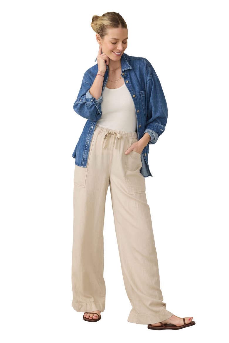 Topanga Drape Drawstring Pants, Alternate, color, WHEATEN
