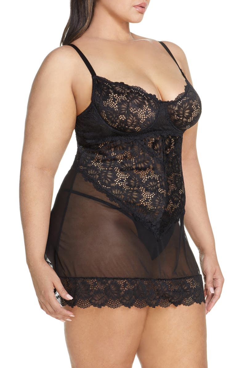 Oh La La Cheri Page Underwire Babydoll Chemise & G-String Thong, Alternate, color, 