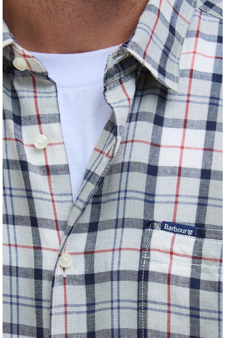 Midfield Tartan Summerfit Short Sleeve Button-Up Shirt, Alternate, color, BLEACHED PINE TARTAN