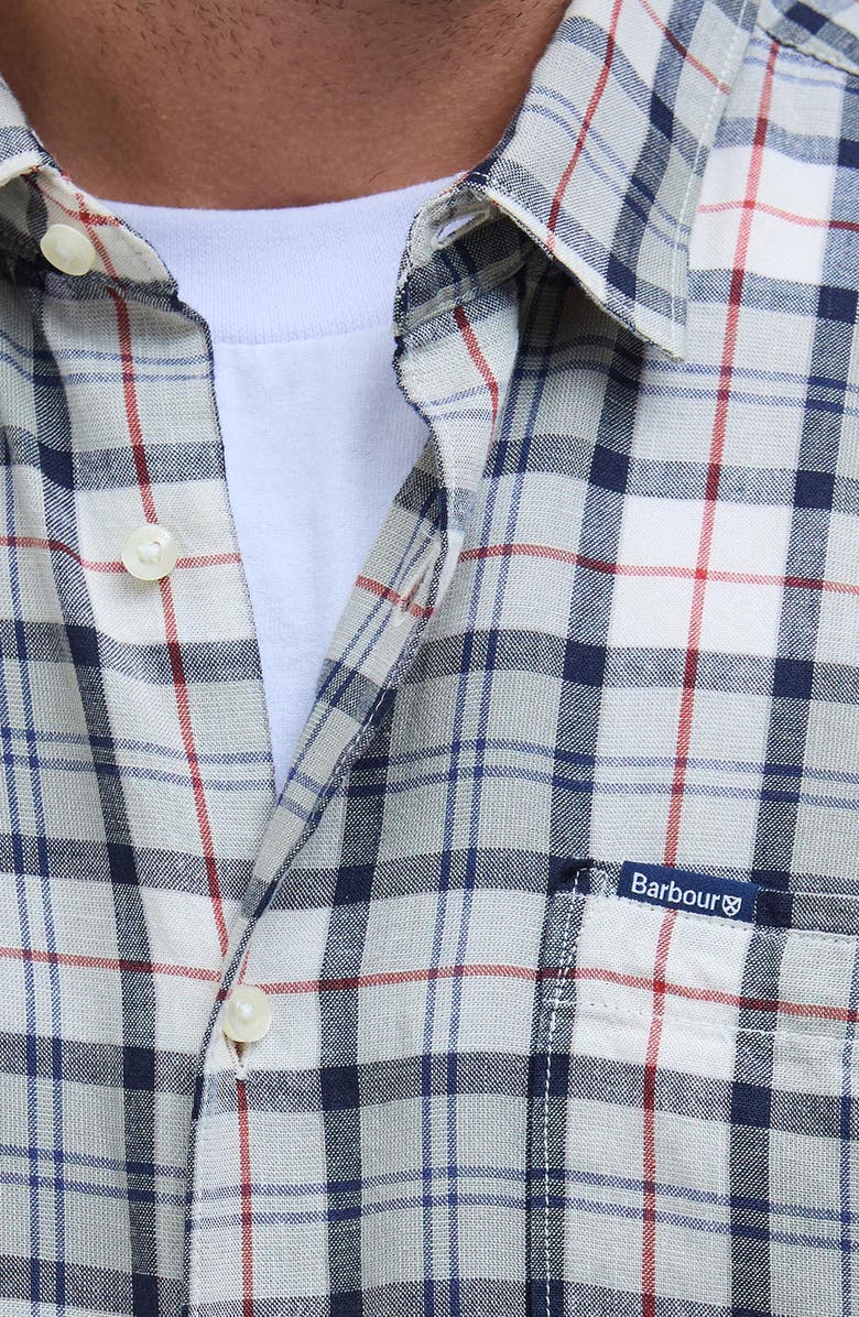 Barbour Midfield Tartan Summerfit Short Sleeve Button-Up Shirt, Alternate, color, 
