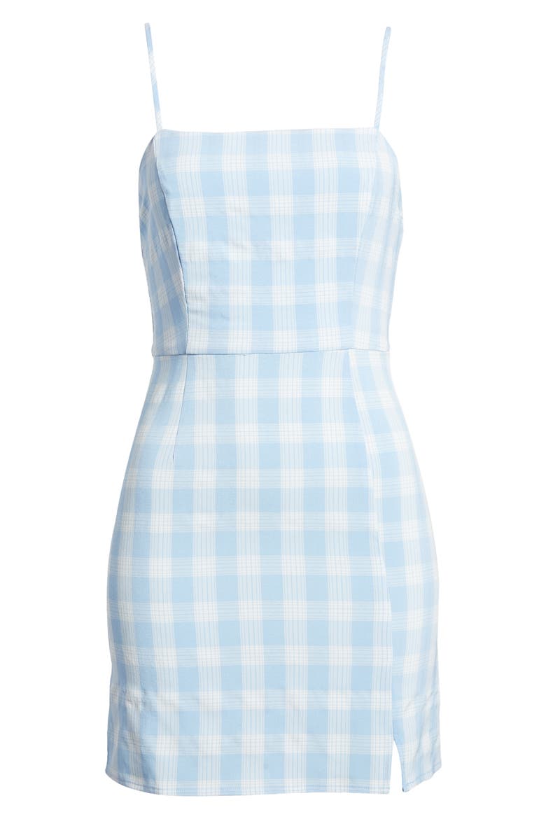 Plaid Square Neck Sundress, Alternate, color, BLUE- WHITE LOLA PLAID
