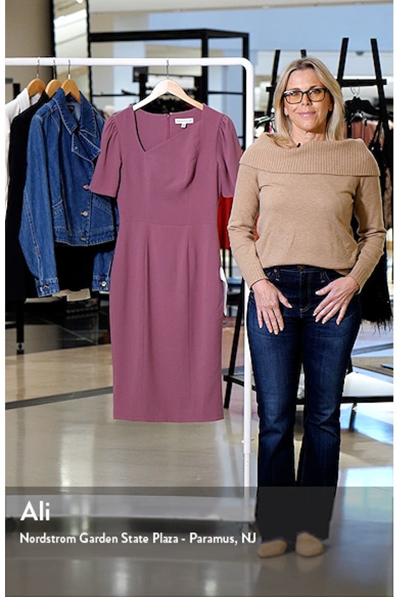 Ruth Asymmetric Neck Midi Dress video