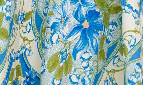 Flying Tomato Floral Off The Shoulder Midi Dress In Blue
