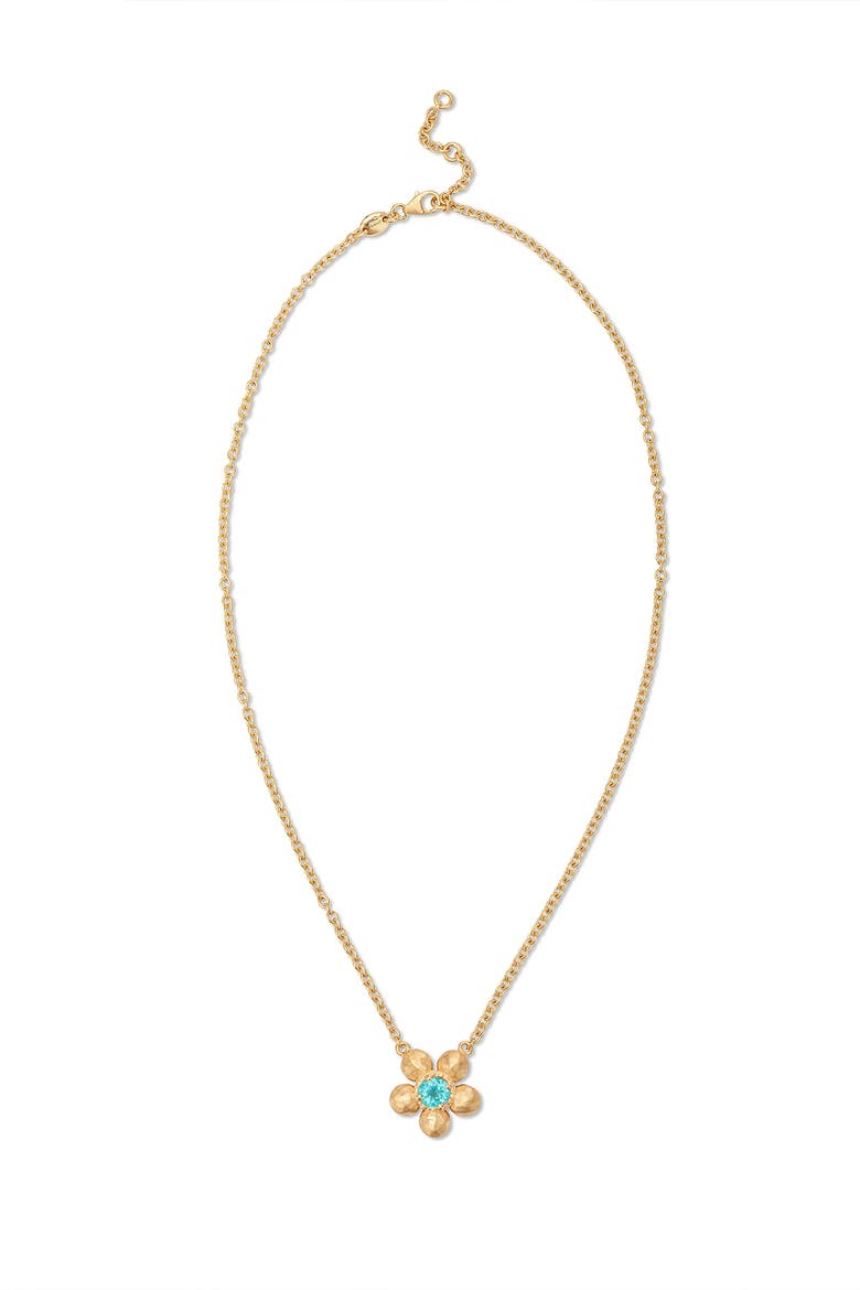 Flore Necklace Apatite, Main, color, Gold/Blue Apatite