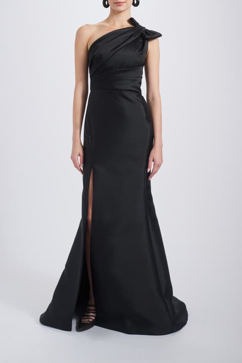 Mikado Draped Bodice Gown