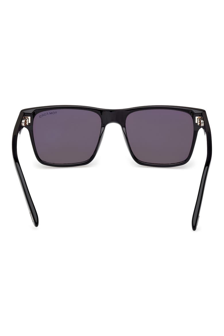 Calder 55mm Square Sunglasses (Nordstrom Exclusive), Alternate, color, SHINY BLACK ECO / SMOKE LENSES