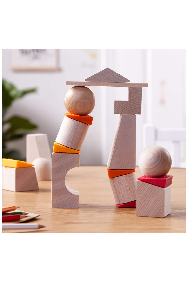 Teetering Towers Arranging Blocks, Alternate, color, ORANGE MULTI