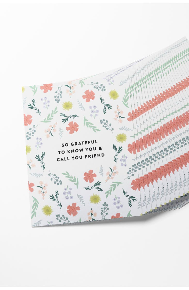 Joy Paper Co. Grateful to Know You Friend Boxed Set of 8 Greeting Cards, Alternate, color, 