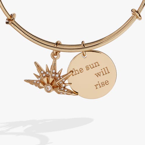 Alex And Ani The Sun Will Rise Duo Charm Bangle Bracelet In Gold