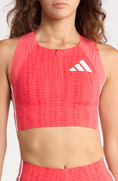 Promo Quarter Zip Crop Top