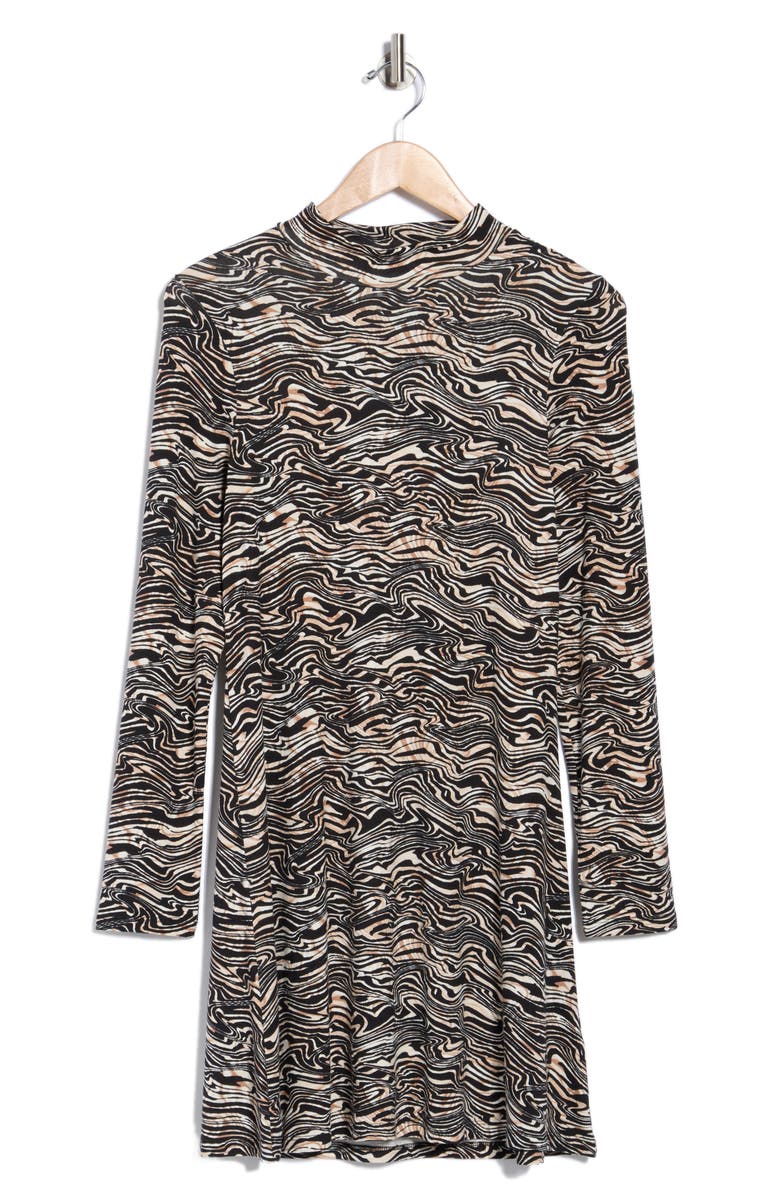 Tart Fernanda Long Sleeve Minidress, Alternate, color, Marbled Zebra