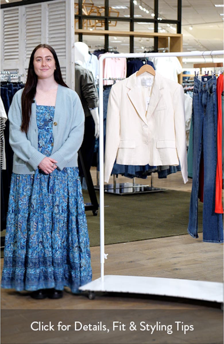 Tailored Linen Blend Blazer, sales video thumbnail