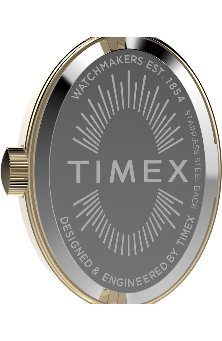 Timex<sup>®</sup> Cavatina Oval Bracelet Watch, 19mm, Alternate, color, White