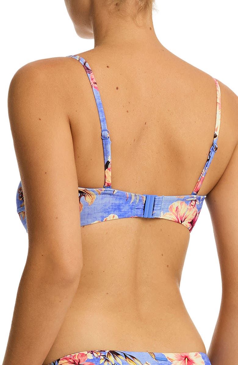 Sea Level Blue Hawaii Twist Bikini Top, Alternate, color, Iris