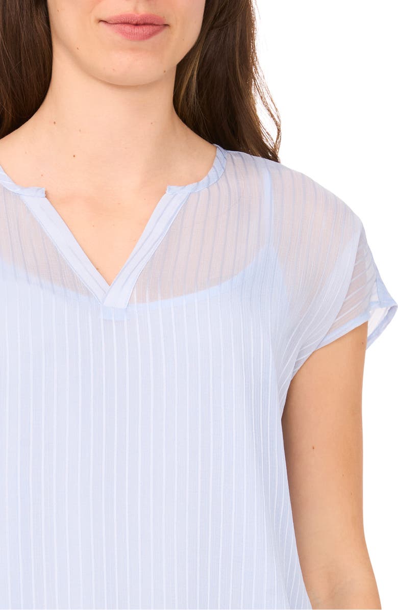 Halogen<sup>®</sup> Sheer Stripe Popover Top, Alternate, color, Frozen