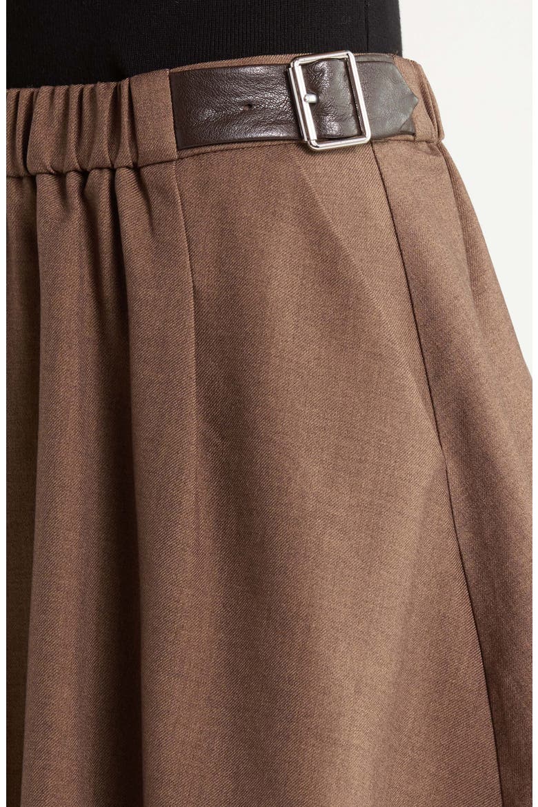 Buckle Miniskirt, Alternate, color, DARK BROWN