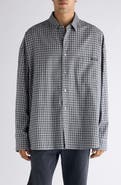 Acne Studios Soffia Relaxed Fit Check Flannel Button-Up Shirt
