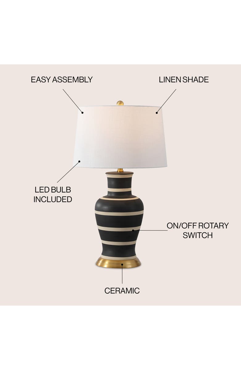 JONATHAN Y Julian 29" Traditional Classic Ceramic Urn LED Table Lamp, Alternate, color, Black/Beige