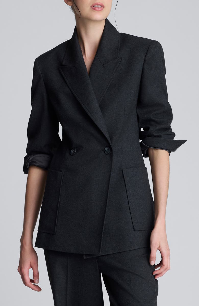 Kenneth Cole Double Breasted Blazer, Main, color, Char Cole