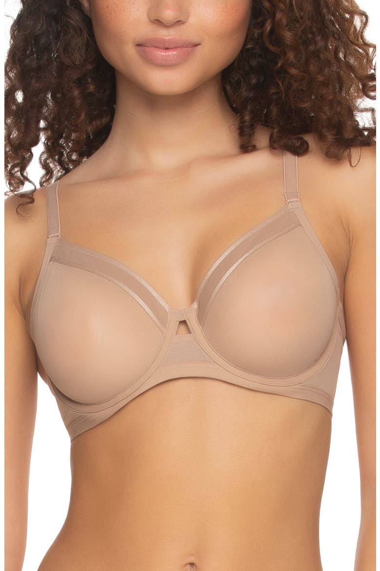 Ethereal Unlined Underwire Bra, Main, color, DUNE