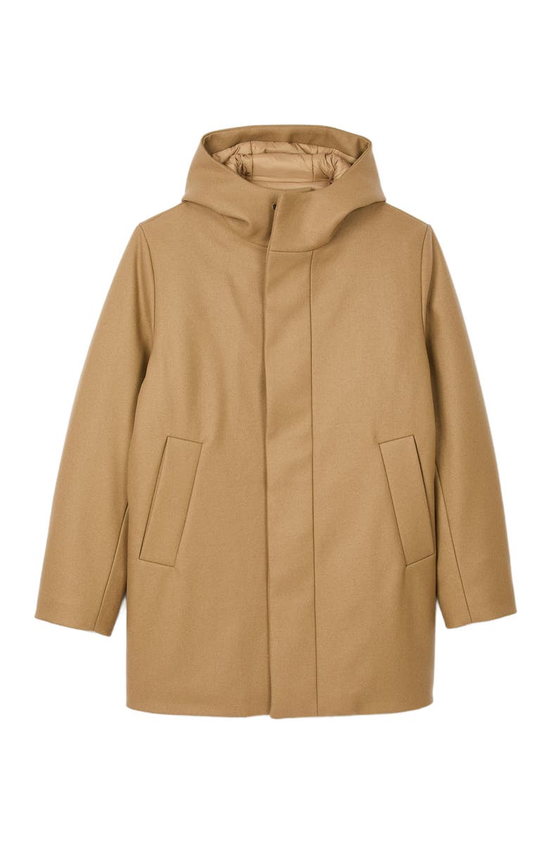 SANDRO Hooded wool parka, Alternate, color, 
