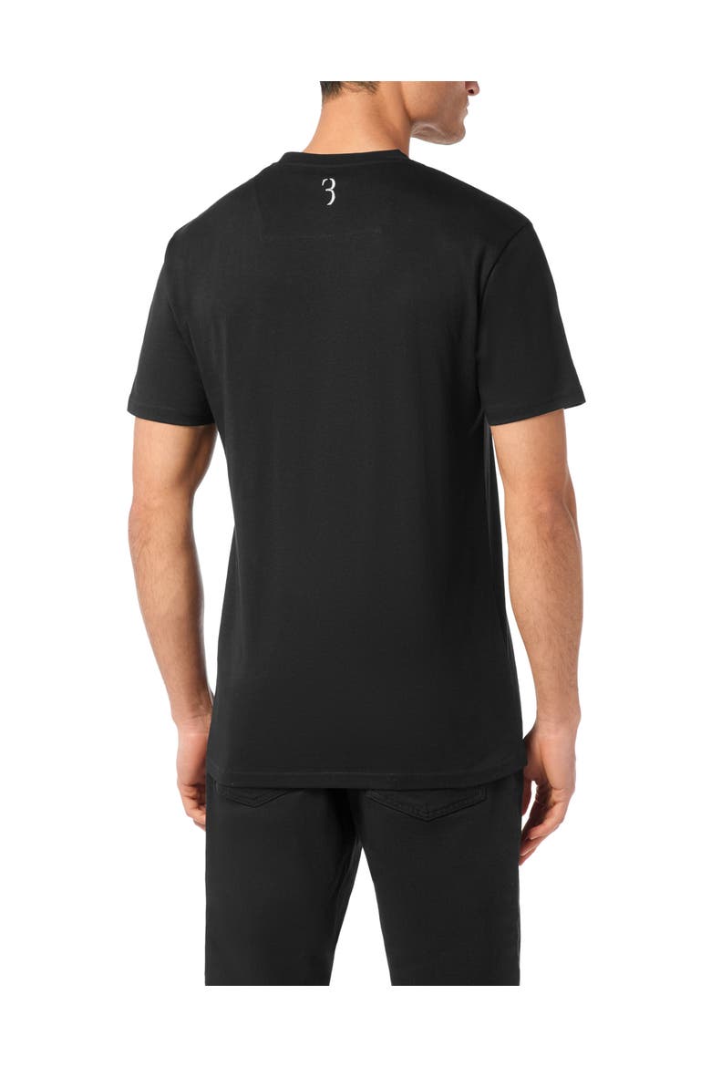 T-Shirt Round Neck Crest Men, Alternate, color, black