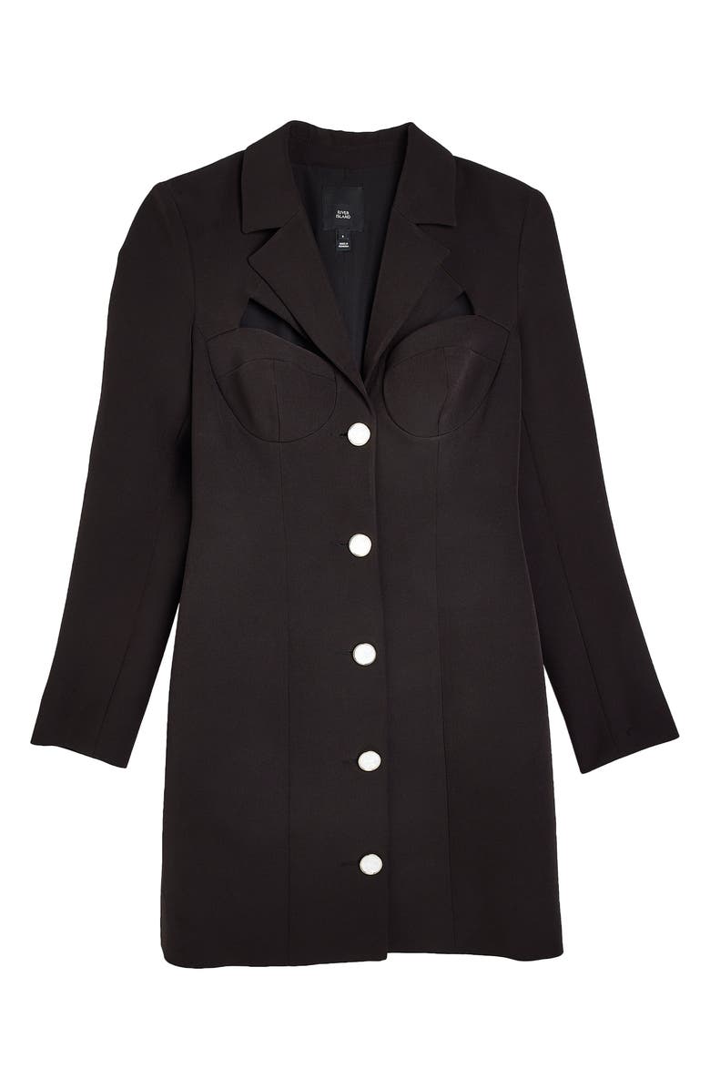 River Island Bralette Cutout Blazer Dress, Alternate, color, 