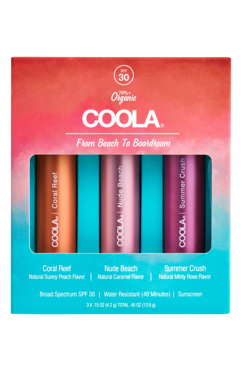 COOLA<sup>®</sup> Suncare Mineral Liplux<sup>®</sup> SPF 30 Tinted Lip Trio, Alternate, color,