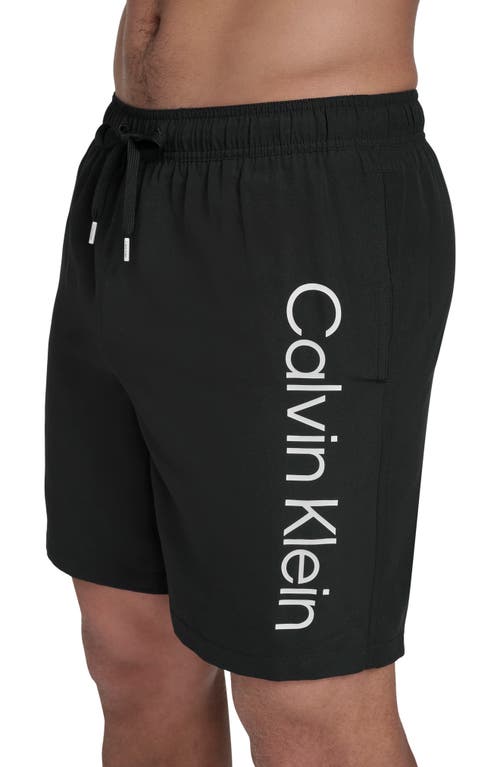 Calvin Klein Core Volley Swim Trunks In Black