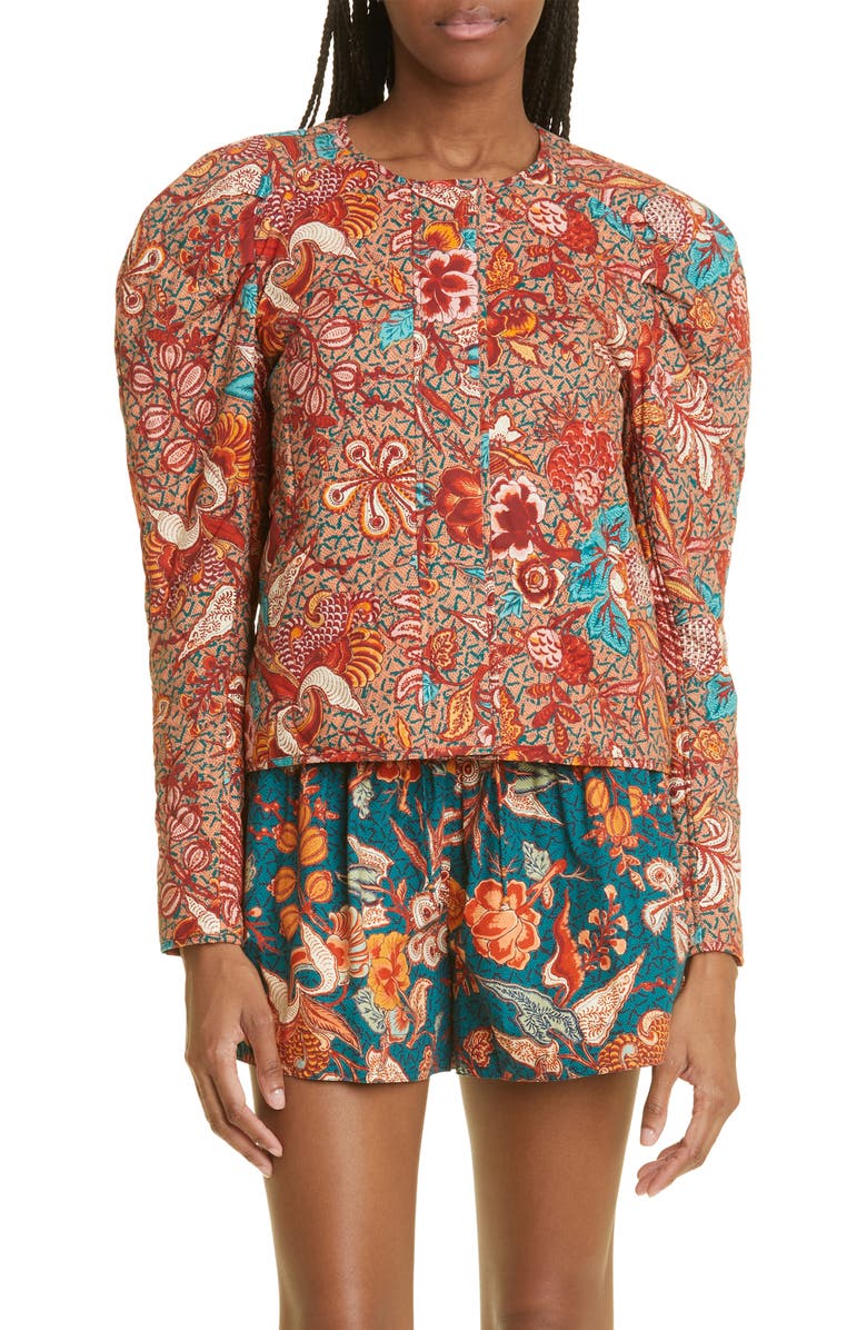 Ulla Johnson Esti Print Quilted Cotton Jacket, Main, color, 