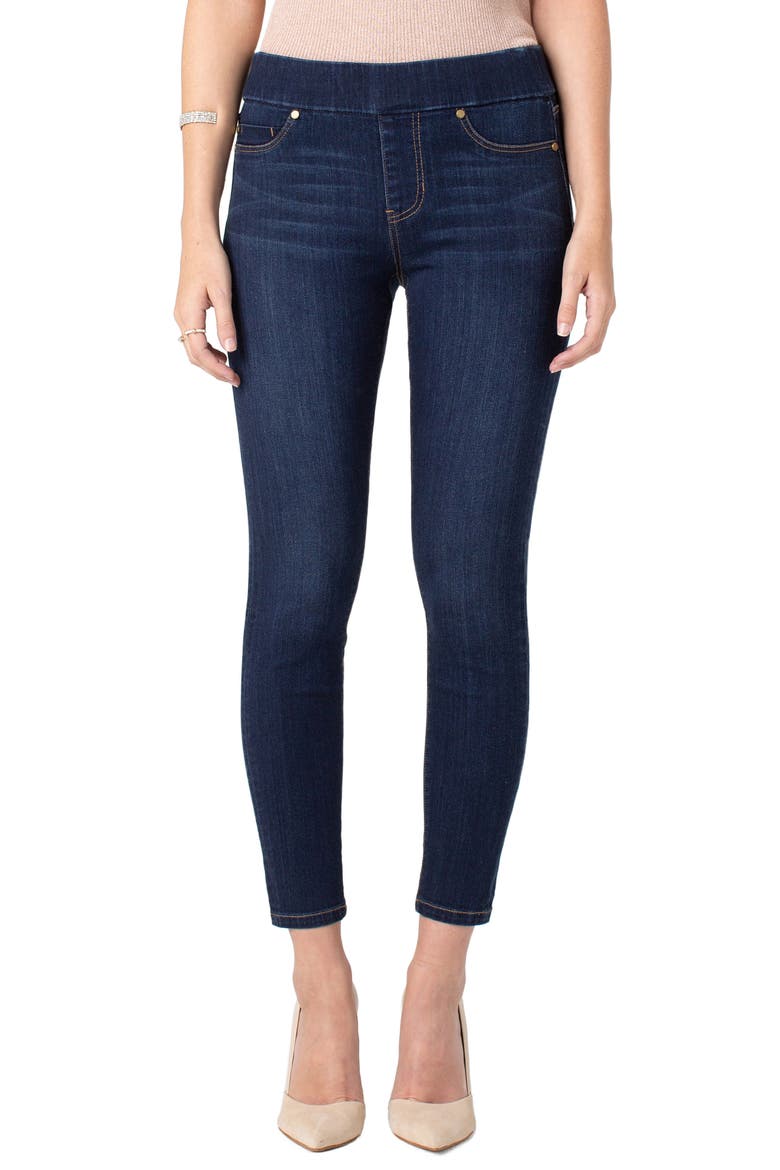 High Rise Stretch Denim Ankle Leggings, Main, color, GRIFFITH SUPER DARK