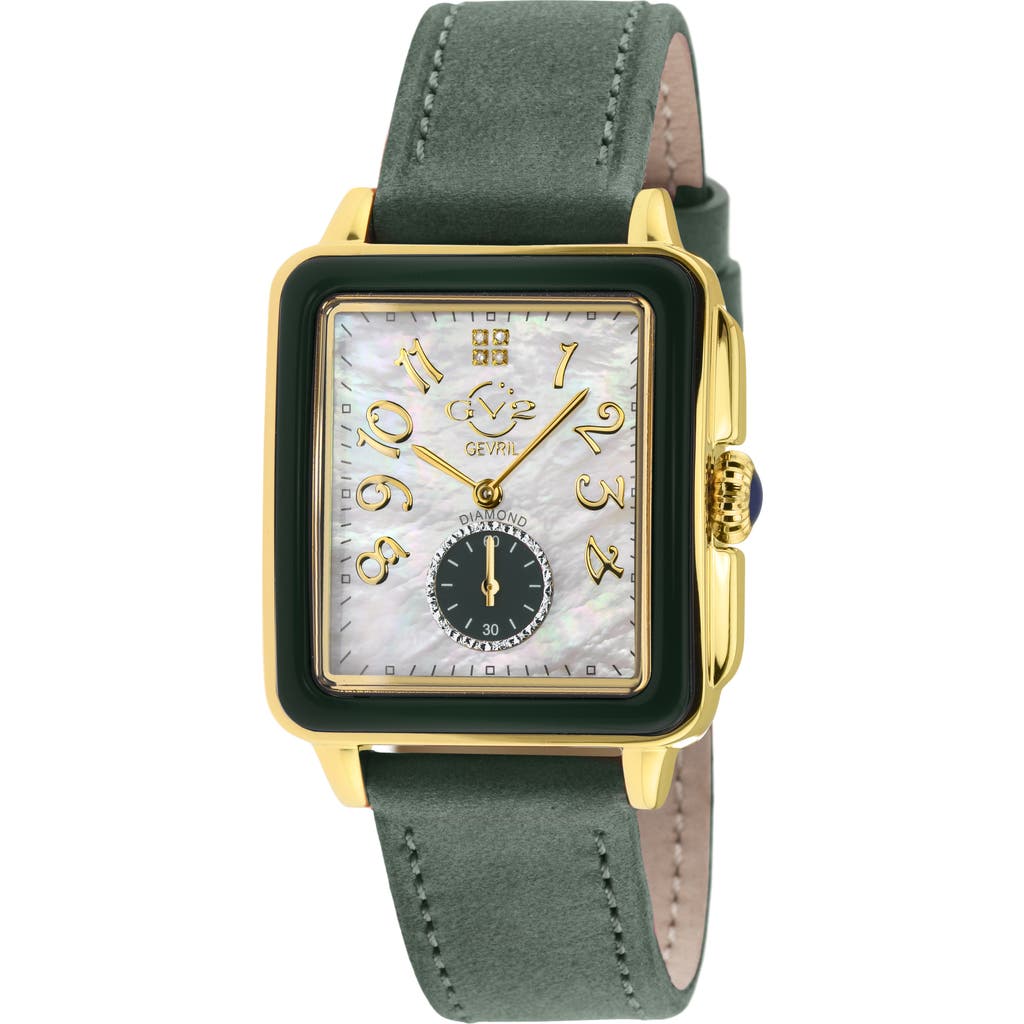 Gv2 Bari Viva Mother-of-pearl Dial Diamond Watch, 34mm In Green