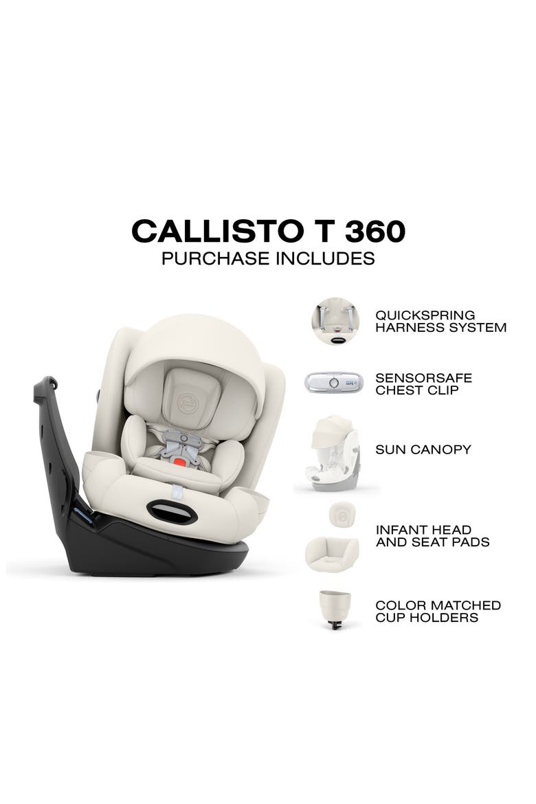 Callisto T 360 Car Seat, Alternate, color, OFF WHITE